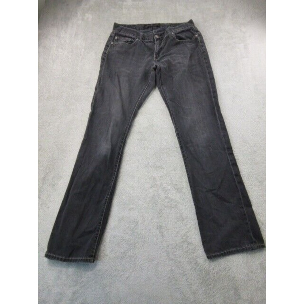 Seven 7 Jeans‎ Mens Size 32x34 SM73 Straight Faded Black Denim Low Rise Cotton